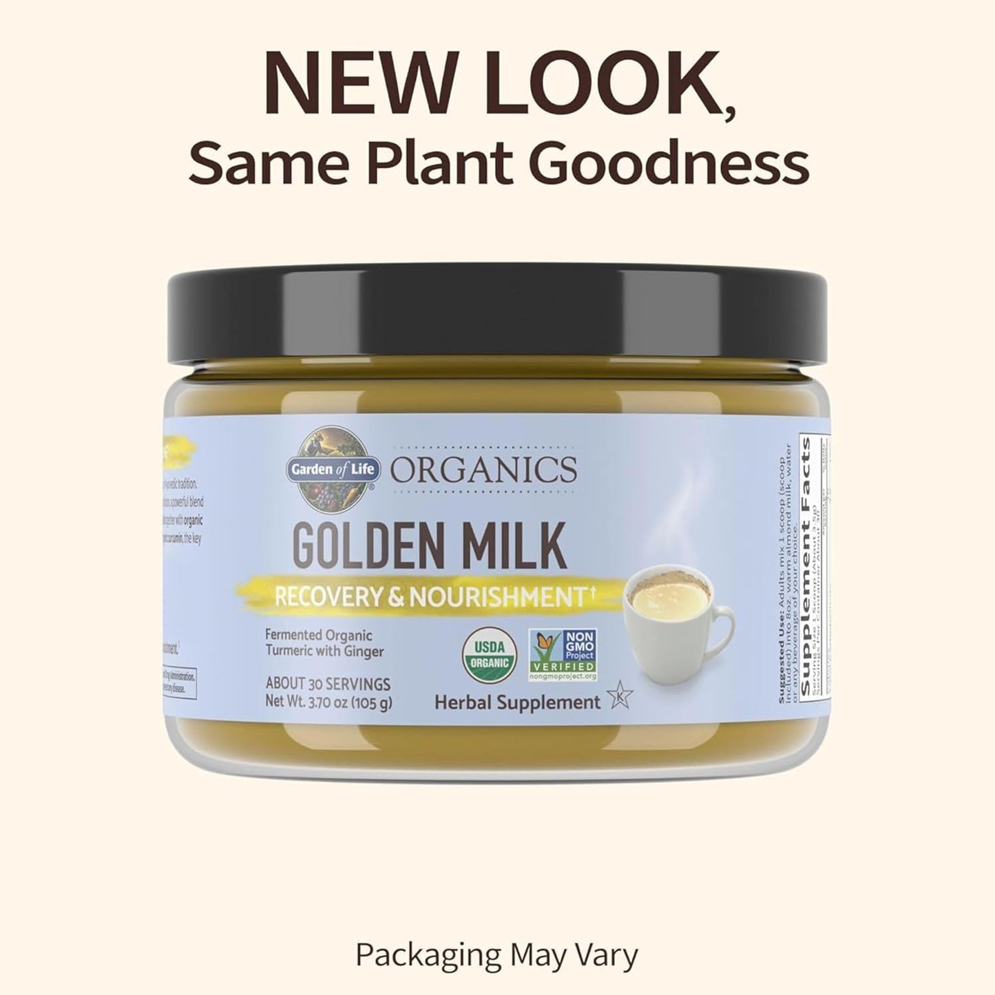 Garden of Life Organics Golden Milk Recovery & Nourishment Powder