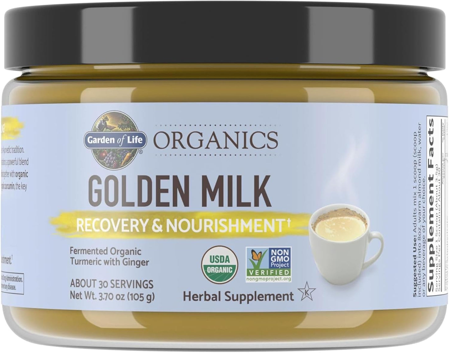 Garden of Life Organics Golden Milk Recovery & Nourishment Powder